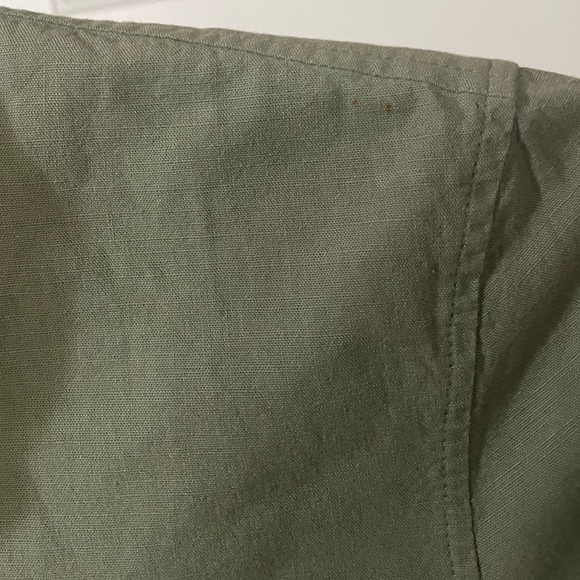 Frame Green Cotton Button Down Tunic Streetwear Natural Fibers Military Small - Picture 9 of 9